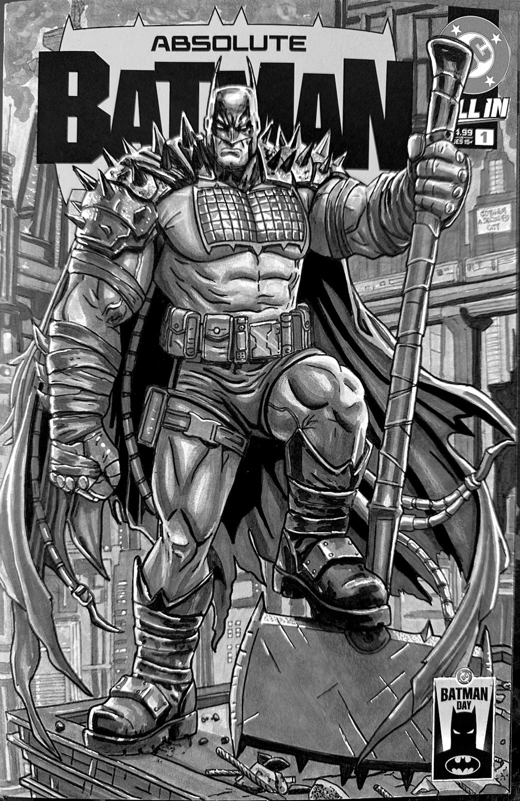 Absolute Batman  Metal Black & White Variant Exclusive David Ryan