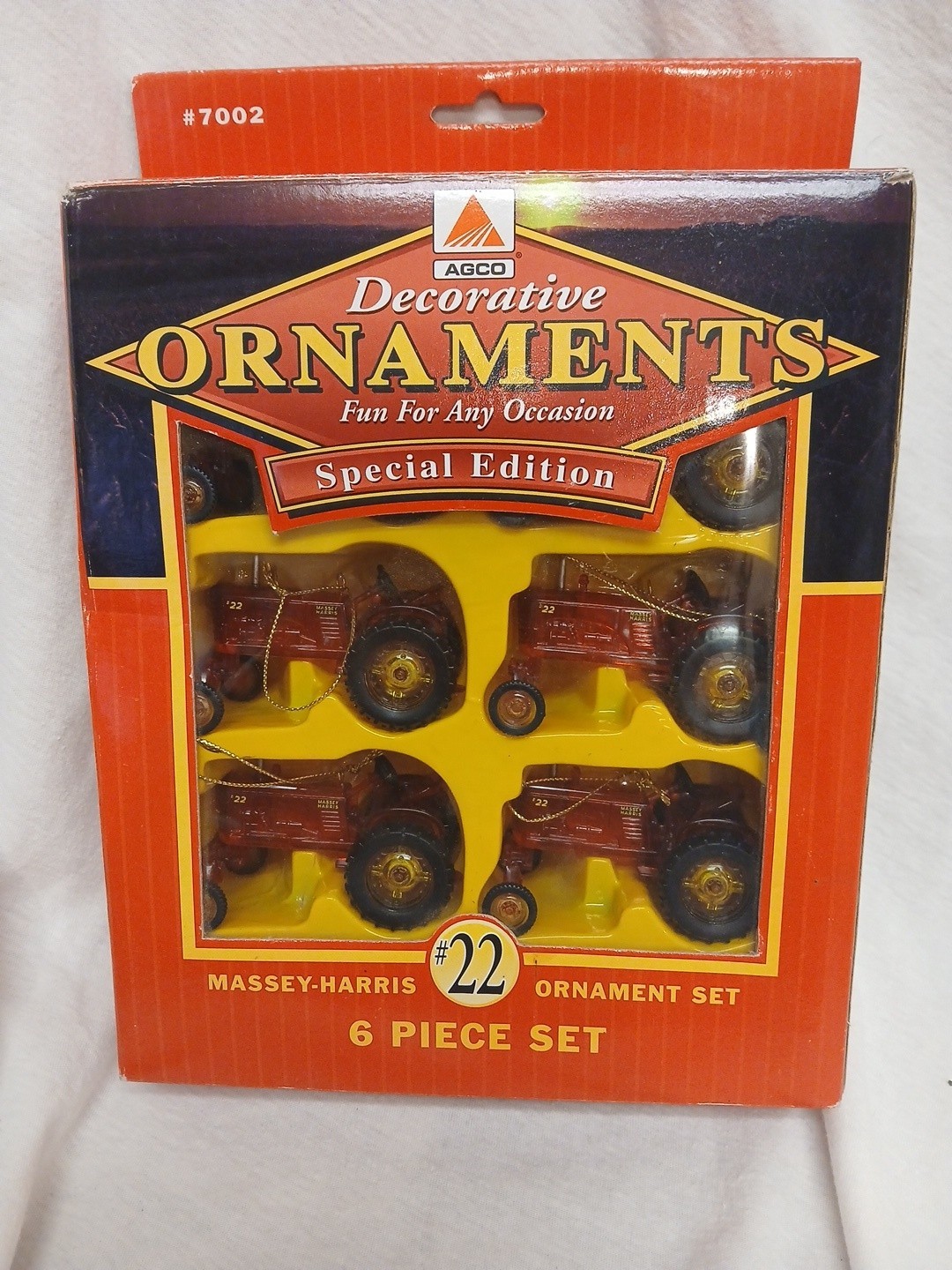 Massey-Harris #22 Tractor Ornament 6 Piece Special Edition NEW #7002 AGCO