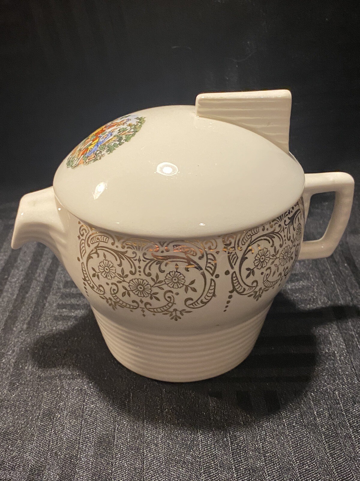 Vintage Sebring Pottery Co Creamer Chantilly 24k Gold