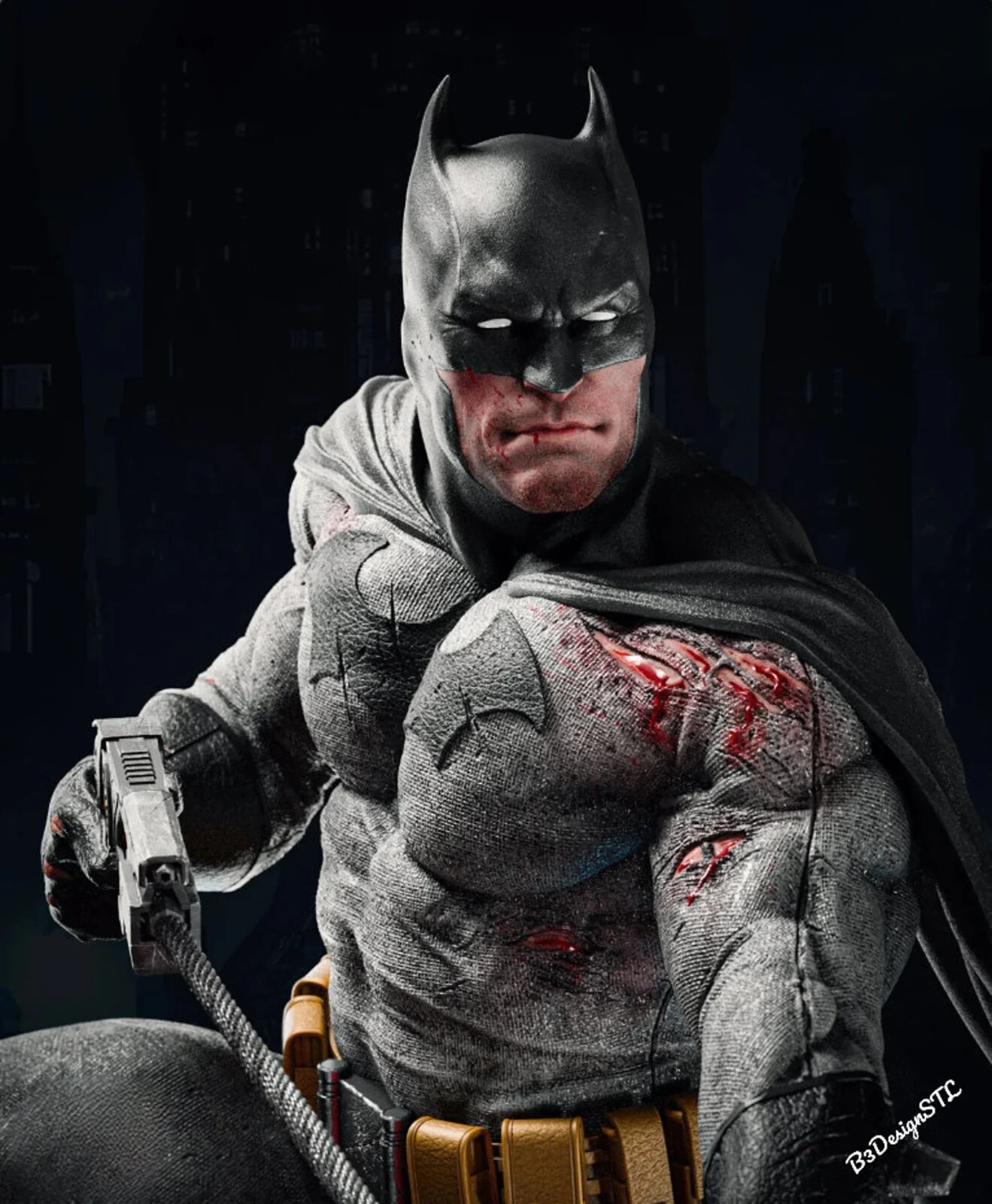 Batman and rope  Sculpture Statue Model Kit  DC Unpainted/Unassembled
