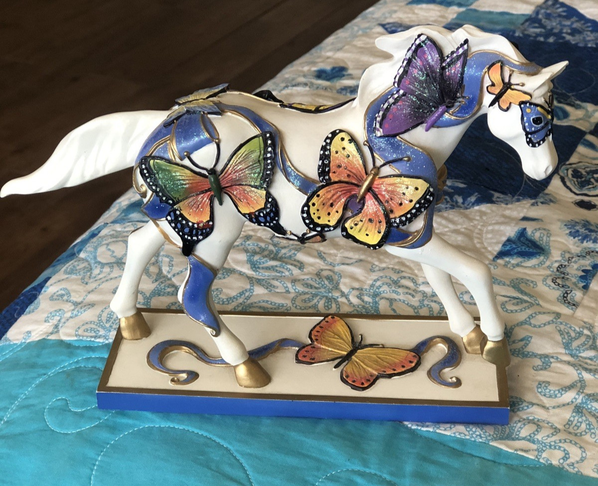 THE TRAIL OF PAINTED PONIES EARTH ANGELS HORSE W/ BUTTERFLIES 12295 FIGURE