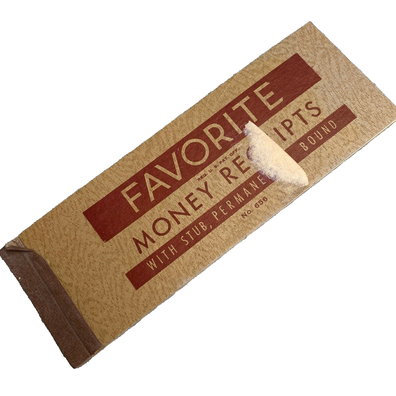 Westab Favorite Money Receipts Sales Book No. 656 Stub Permanent Bound Unused