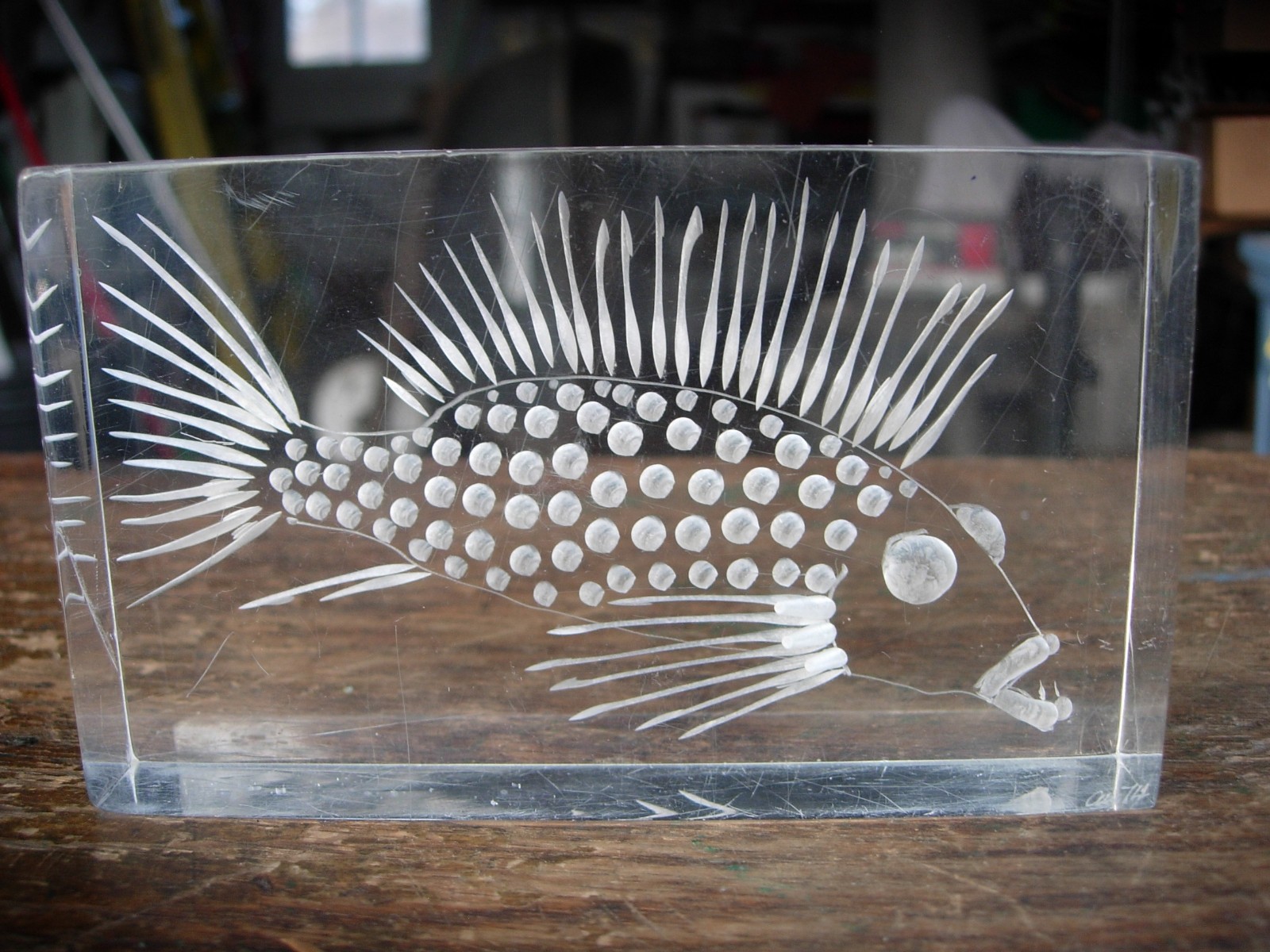 COOL MCM Intaglio Acrylic Lucite \