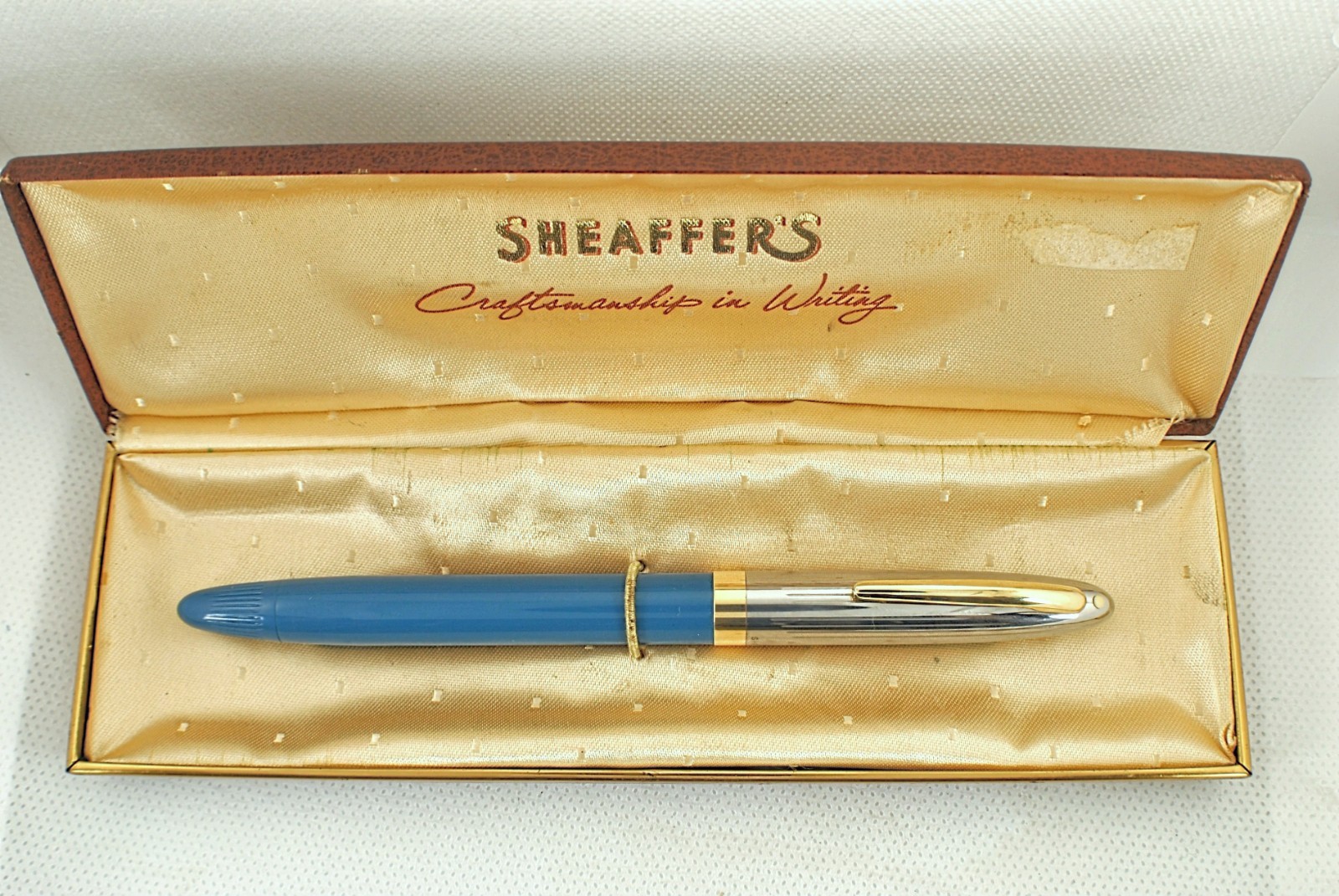 Very Nice Pastel Blue Snorkel Sentinel; 14k Fine Pt; New Sac/Seals; RESTORED Very Nice Pastel Blue Snorkel Sentinel; 14k Fine Pt; New Sac/Seals; RESTORED