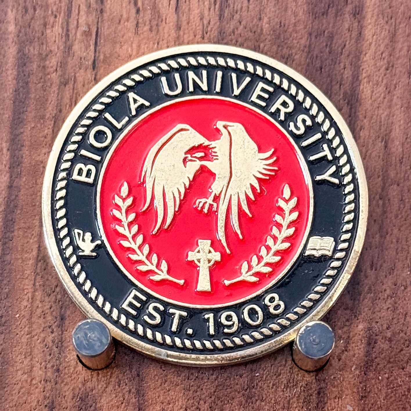 Biola University Eagle Flag Veteran College Challenge Coin  W#12