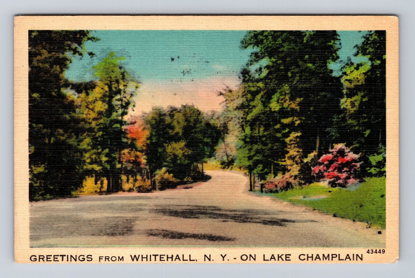 Whitehall NY-New York, General Greetings, Scenic Views Souvenir Vintage Postcard