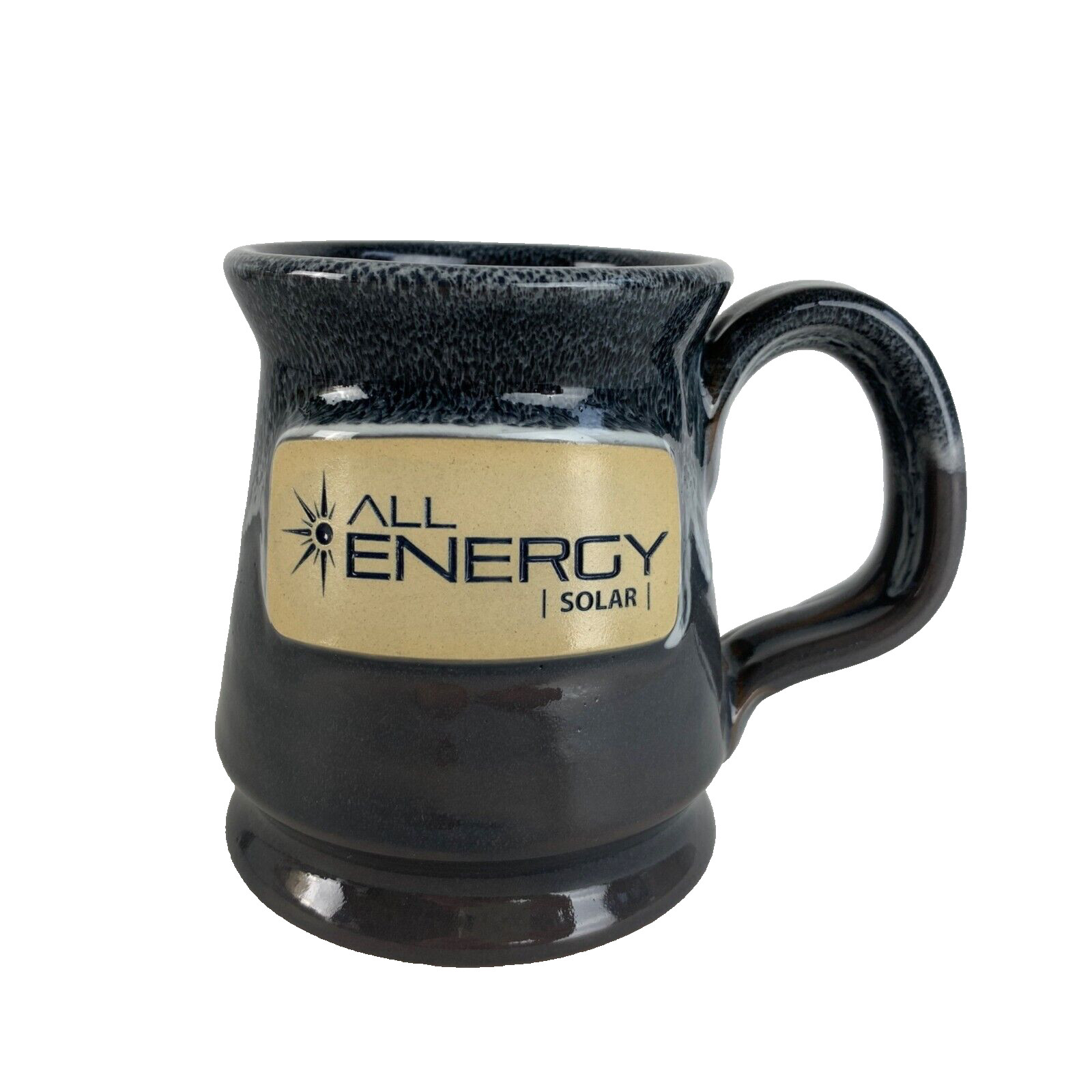 Deneen Pottery All Energy Solar Gray Drip Coffee Mug