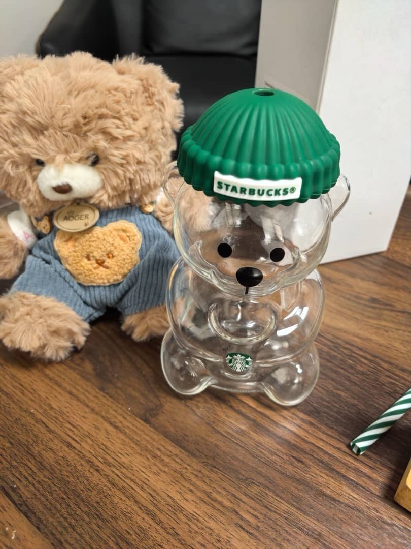 Starbucks Bearista Glass Cup Brand New In Box
