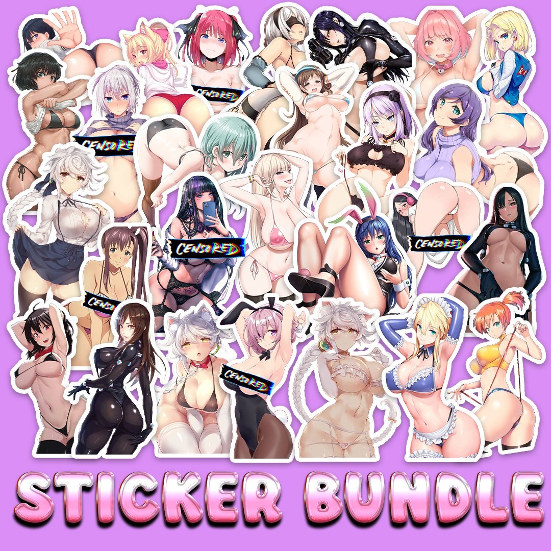 30 Cute Kawaii Anime Girl Stickers Bundle – Manga Laptop Decals