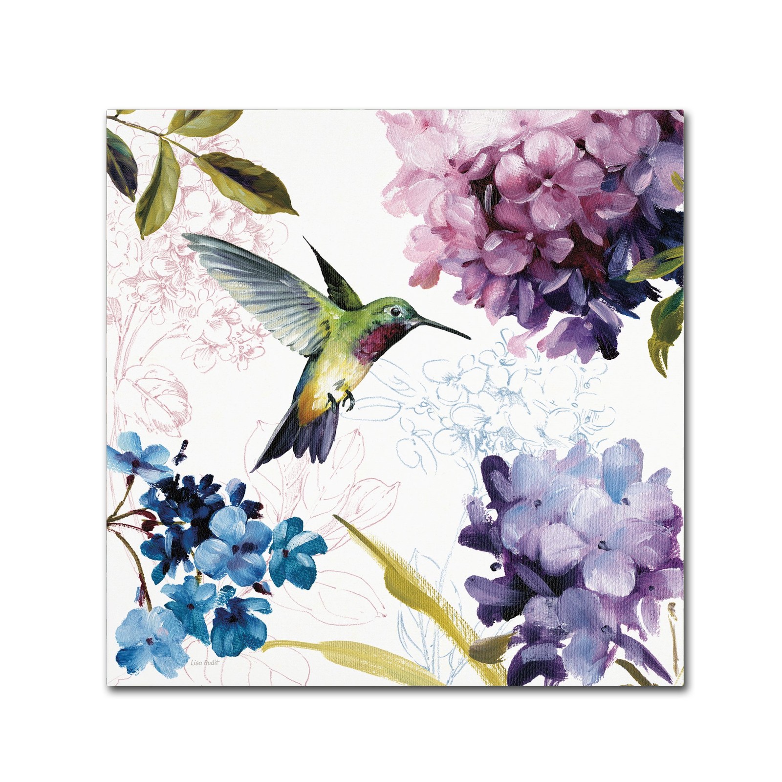 Trademark Fine Art Spring Nectar Square II Wall Decor by Lisa Audit 14x14