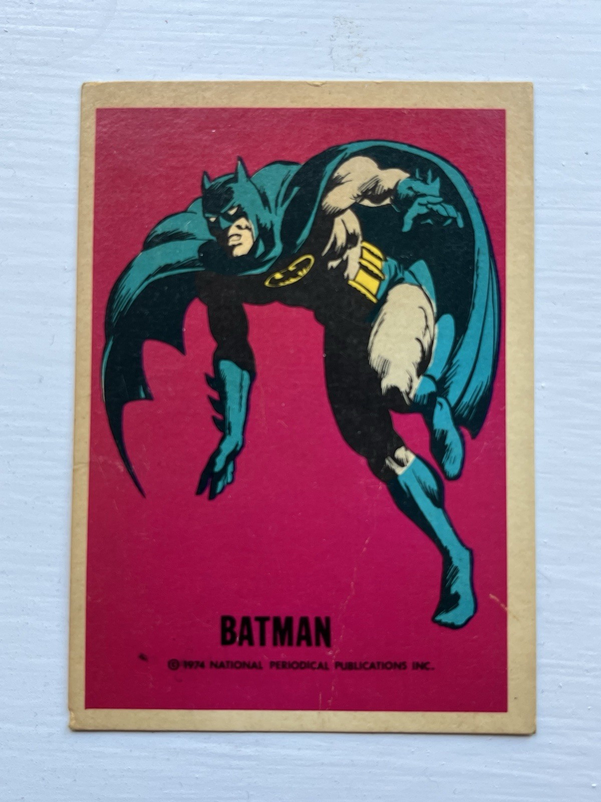 1974 Wonder Bread DC Comics BATMAN National Periodical Vintage Card (Crease)