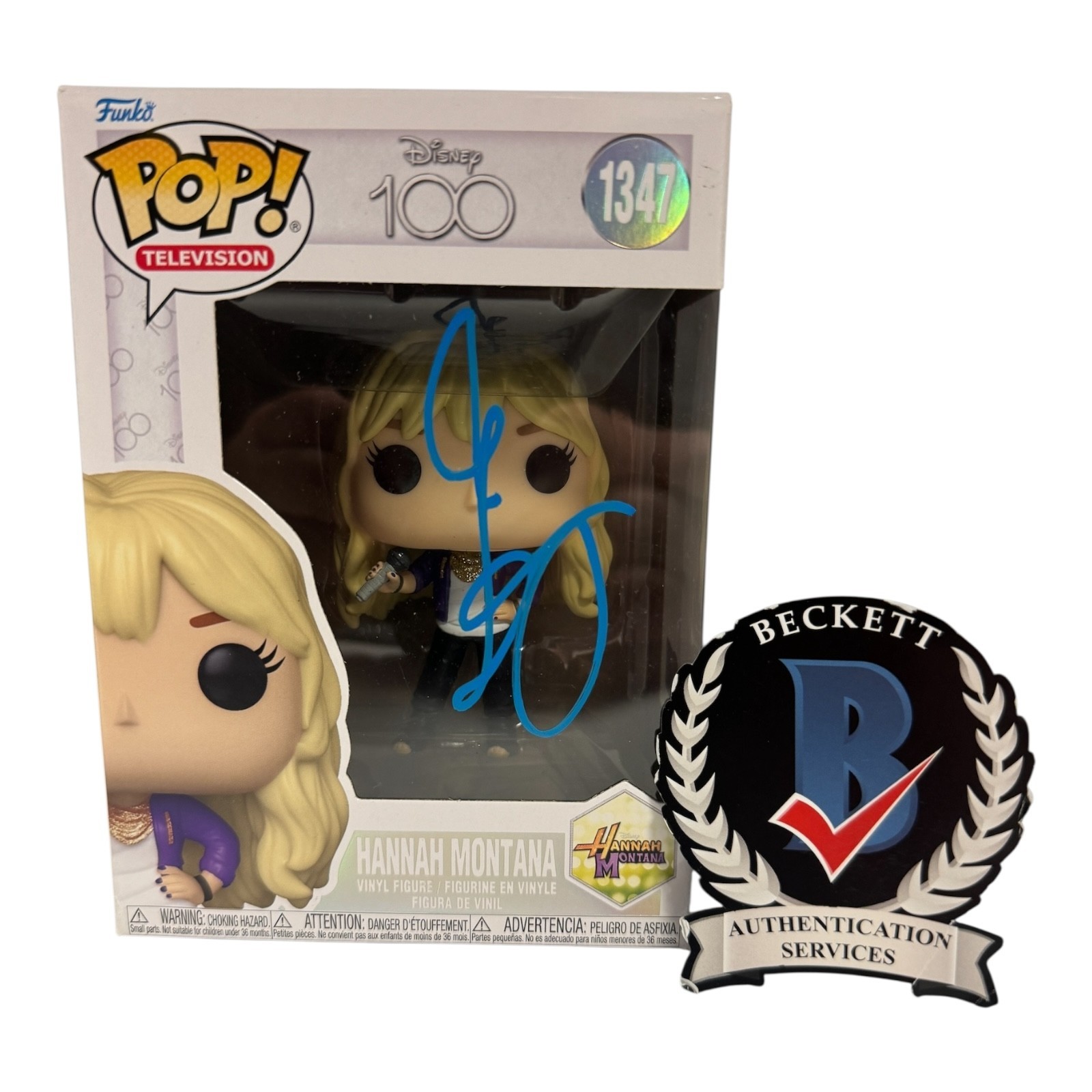 Miley Cyrus Signed Autograph Funko Pop 1347 Beckett BAS Hannah Montana Miley Cyrus Signed Autograph Funko Pop 1347 Beckett BAS Hannah Montana