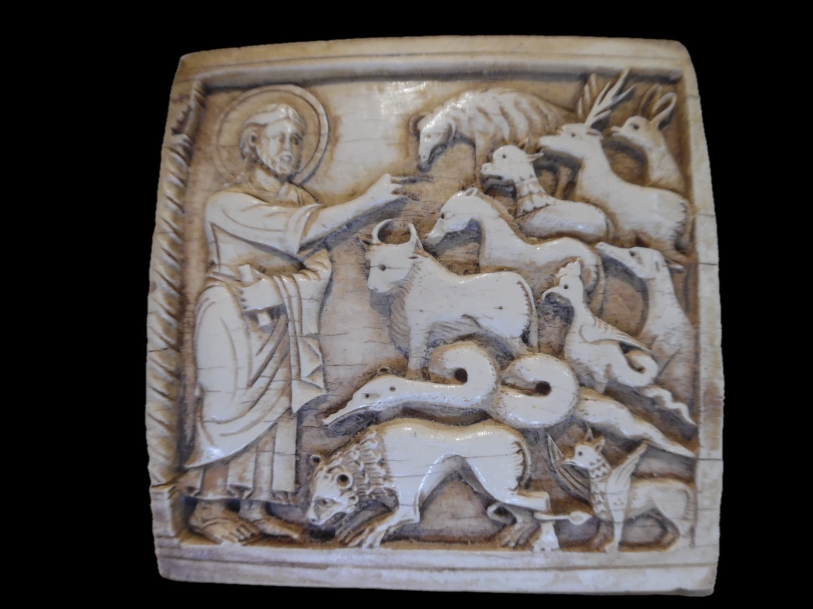 Vtg 1989 MMA Plaque God Creating the Animals Resin Met Museum Cloisters Replica Vtg 1989 MMA Plaque God Creating the Animals Resin Met Museum Cloisters Replica