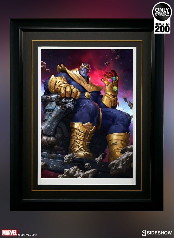 Sideshow Art Print Framed Thanos On Throne Doo-Chun Ian MacDonald