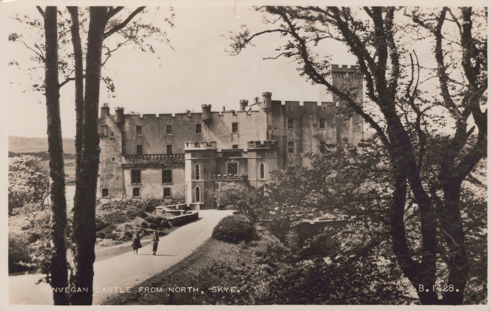 Dunvegan Castle from North Skye Scotland RPPC Real Photo Postcard Valentine\'s