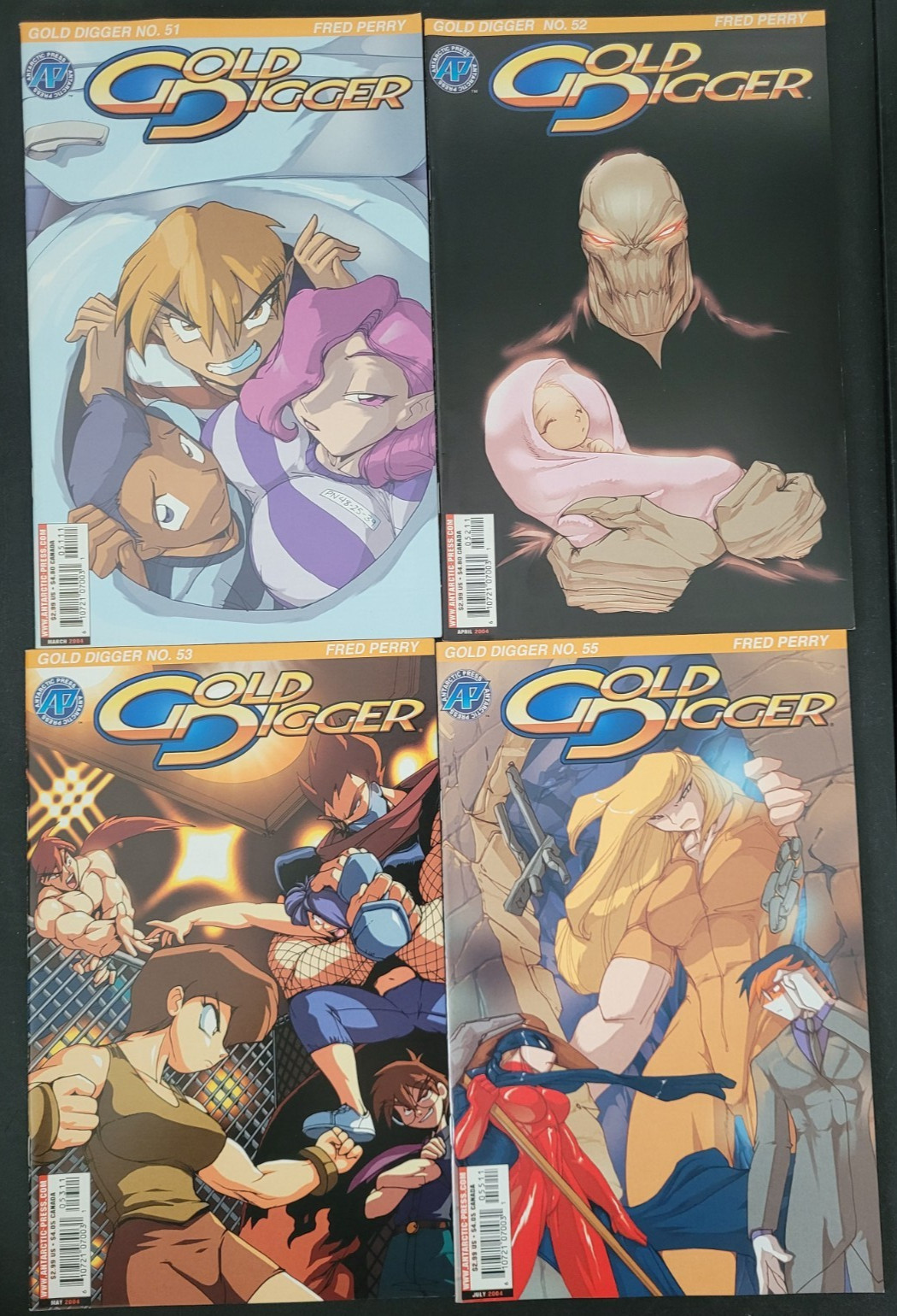 GOLD DIGGER SET OF 34 ISSUES (2004 Series) ANTARCTIC PRESS RANGING FROM #51-98 GOLD DIGGER SET OF 34 ISSUES (2004 Series) ANTARCTIC PRESS RANGING FROM #51-98