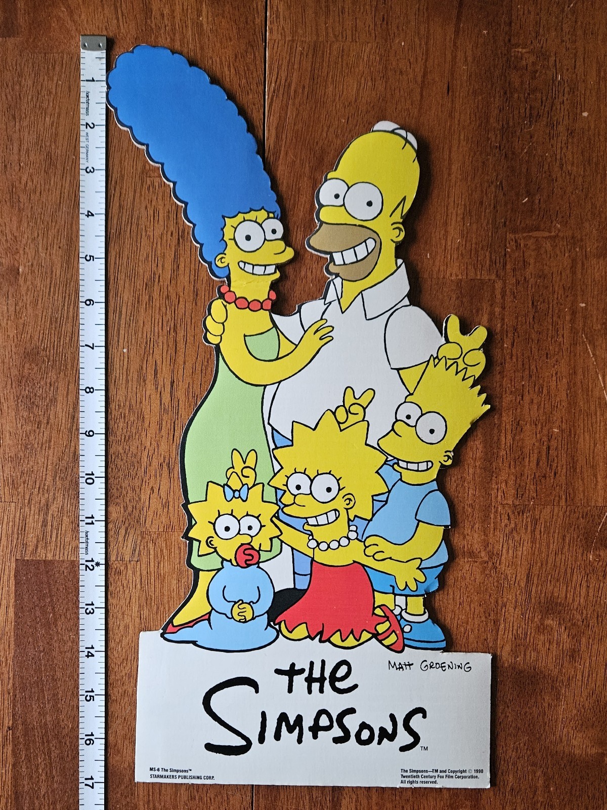 The Simpsons Family Cardboard Cut Out 1990