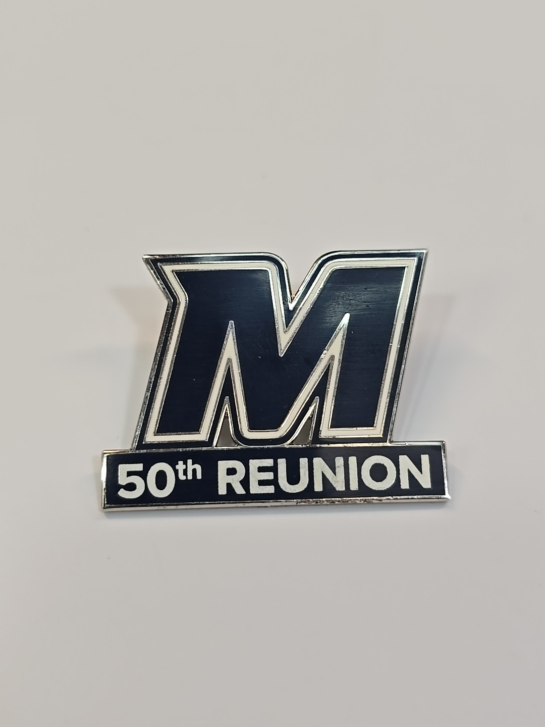 Monmouth University 50th Reunion Lapel Pin Long Branch New Jersey Go Hawks