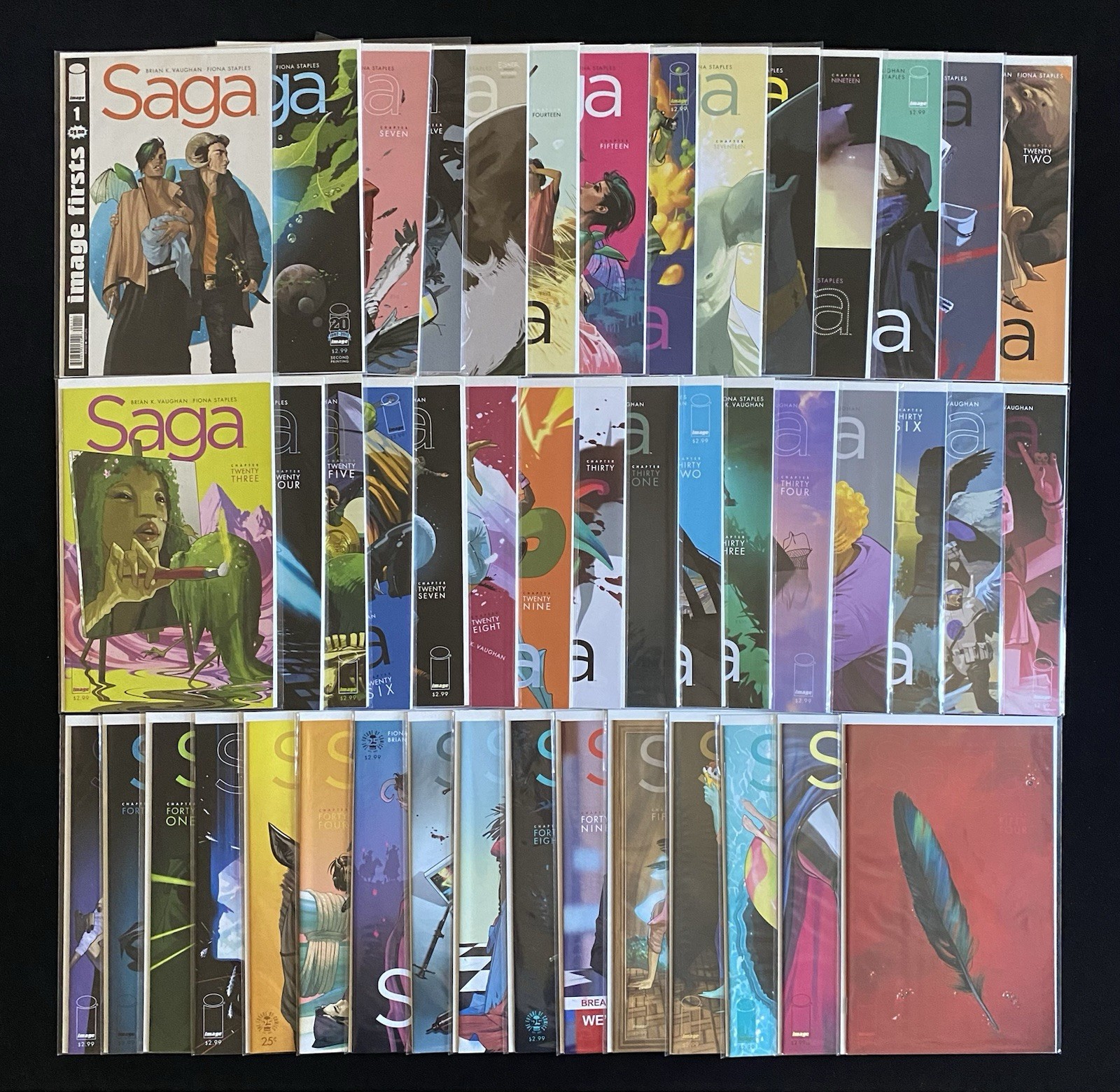 SAGA #1-54 NM Near Full Run Lot Of 46 1st & 2nd Prints 2012 Image Set Lot Keys