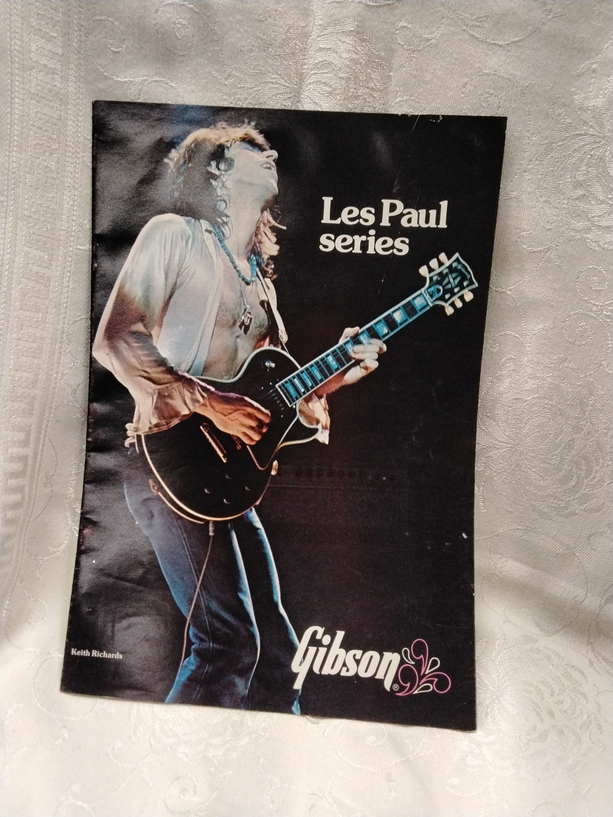 Vintage 1970s Gibson Les Paul Series Guitar Catalog Keith Richards Custom Deluxe