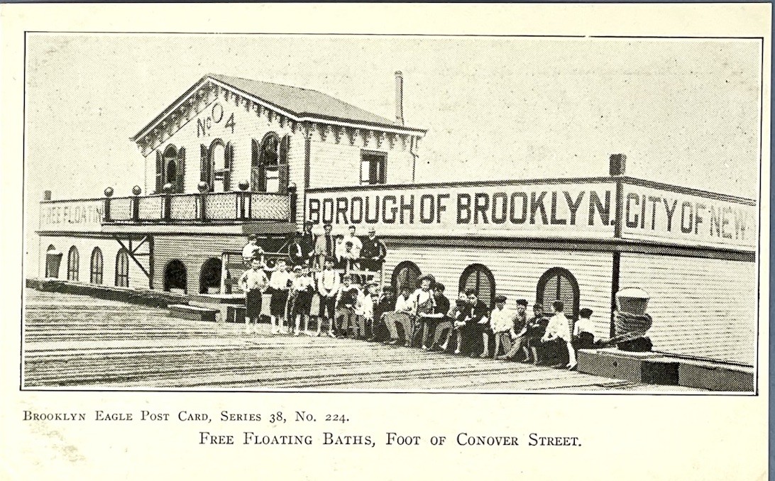 Brooklyn Free Floating Baths - Foot Of Conover Street New York City Early 1900s