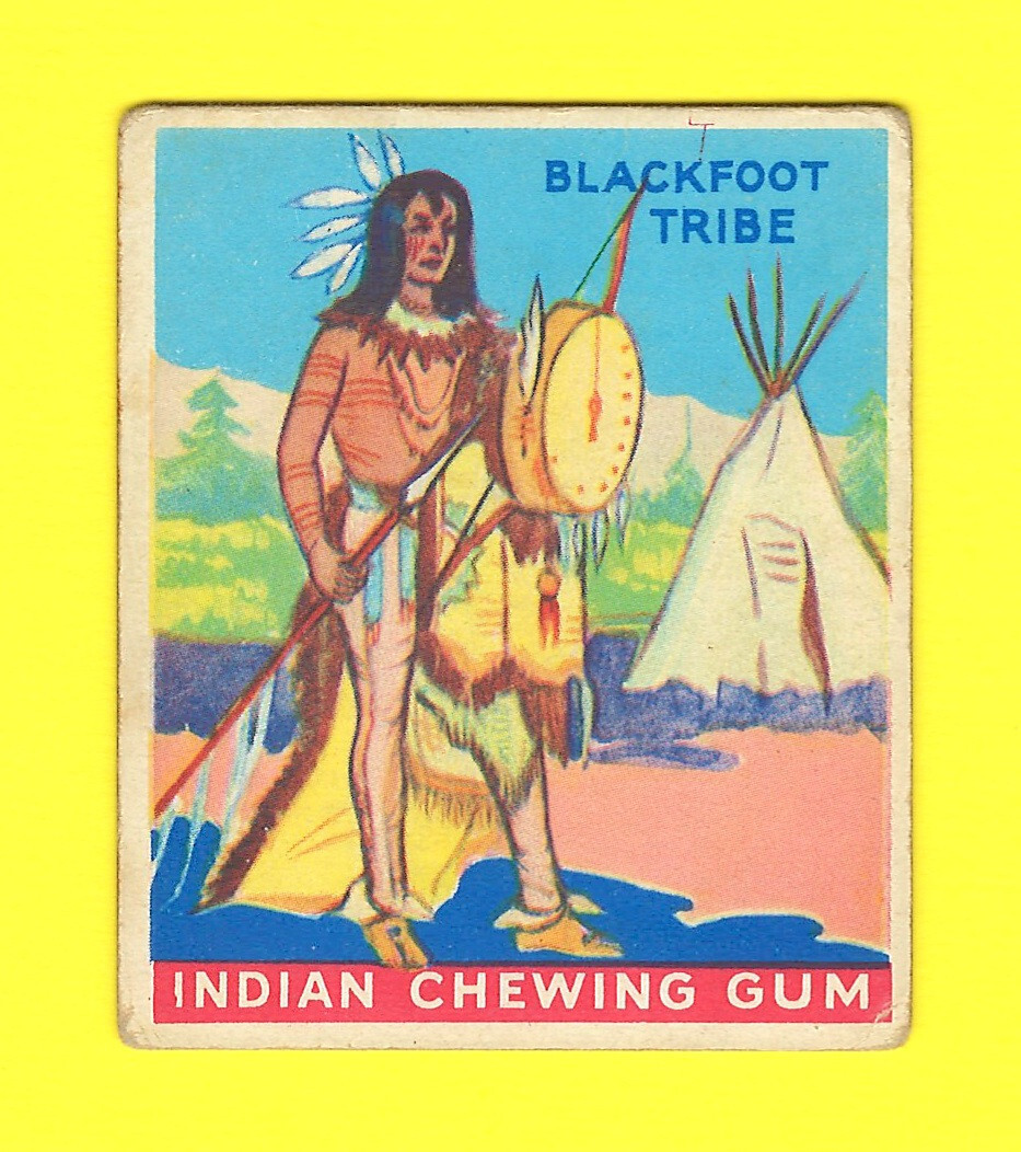 1933 R73 Goudey Indian Gum Card #24 - BLACKFOOT TRIBE - Series 24 - NICE - RARE