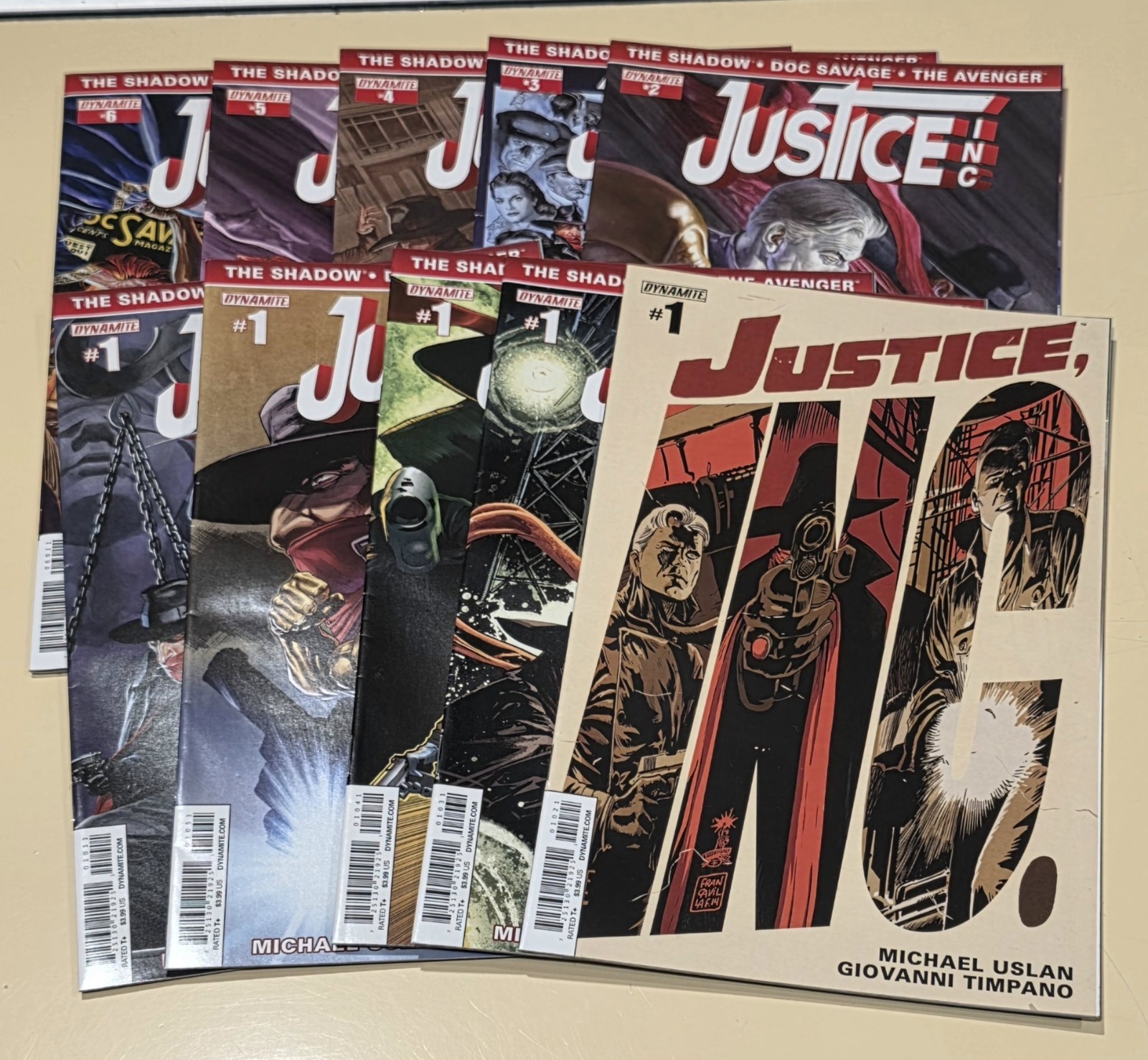 Justice INC. Dynamite Comics # 1-6 Complete Set 2014 W/#1 Variants 👀 Descr. Justice INC. Dynamite Comics # 1-6 Complete Set 2014 W/#1 Variants 👀 Descr.