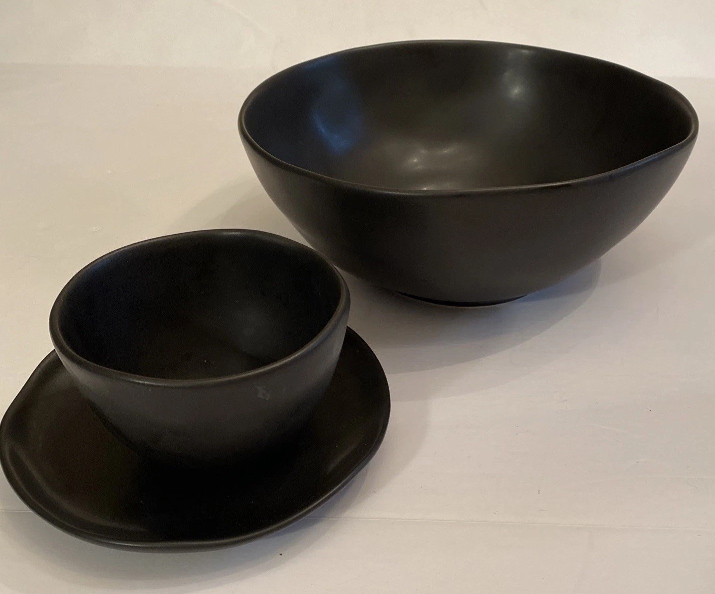 Lenox Casual Luxe Donna Karan Ceramic Salad Pasta Chip Dip Serving Bowls & Plate Lenox Casual Luxe Donna Karan Ceramic Salad Pasta Chip Dip Serving Bowls & Plate