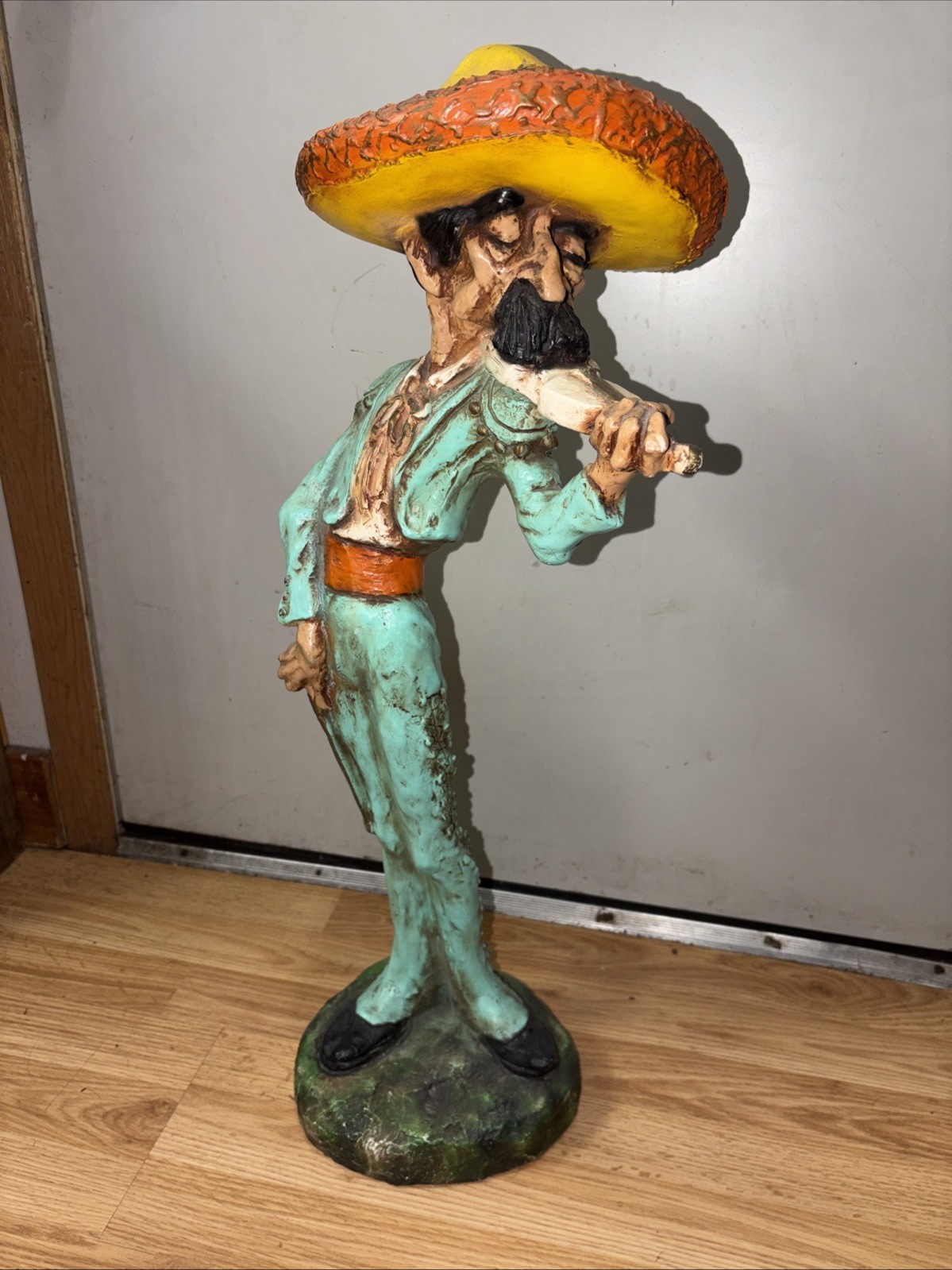 Large Vintage 1968 Universal Statuary 30” State Luis The Mariachi Violinist #437