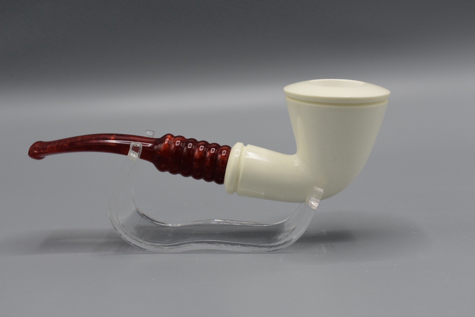 Smooth Rhodesian Pipe By Tekin-new-block Meerschaum Handmade W Case#1054