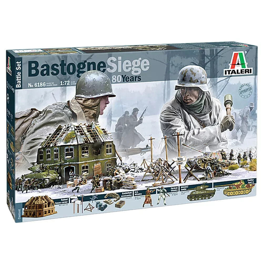 ITALERI Siege of Bastogne 1/72 SCALE Plastic Model KIT #6186~NEW in BOX