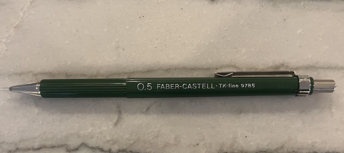 Vintage New Faber Castell TK Fine 0.5mm 9785 Green Barrel