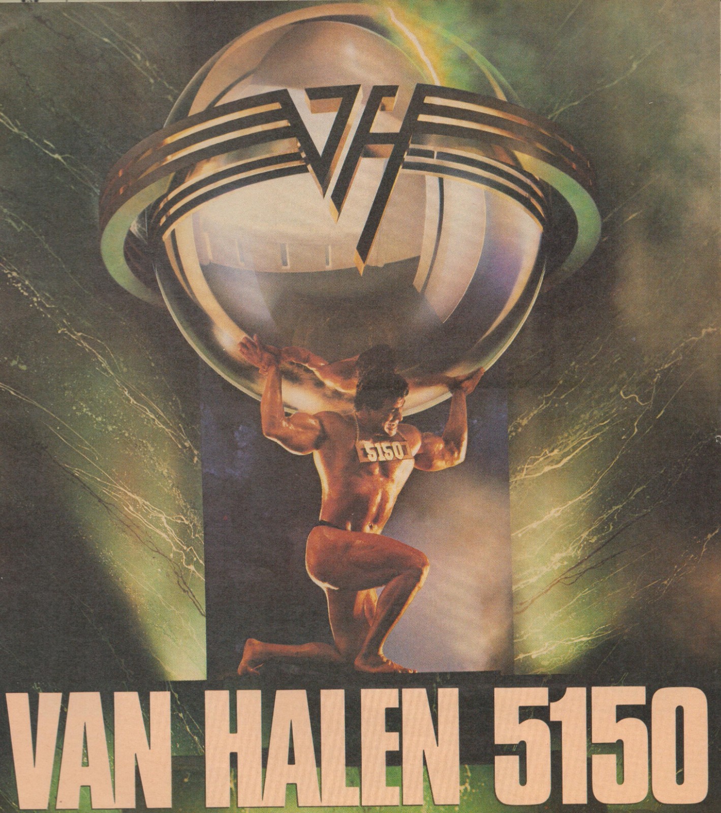 Vintage 1986 Van Halen 5150 Print Ad Sammy Hagar Hard Rock Album Warner Bros