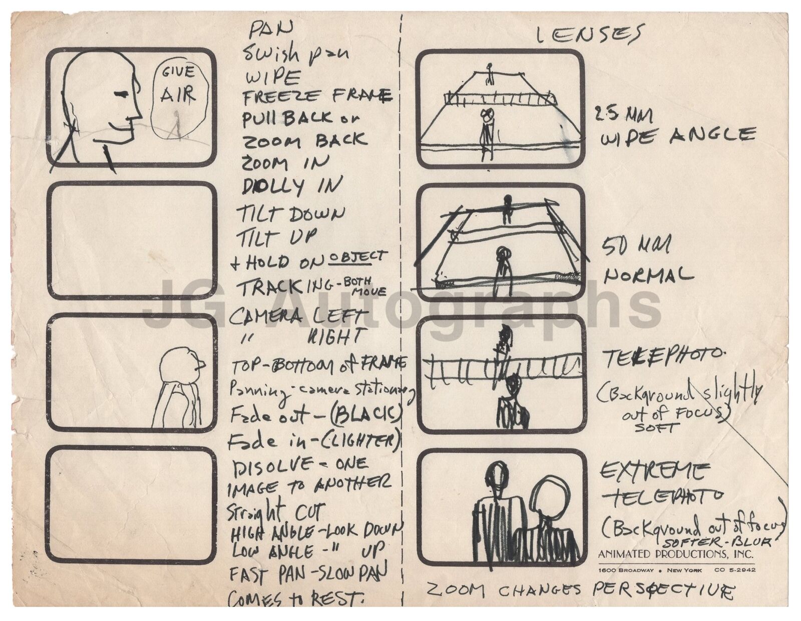 Shel Silverstein - Writer & Illustrator - Original Hand-Drawn Story Board