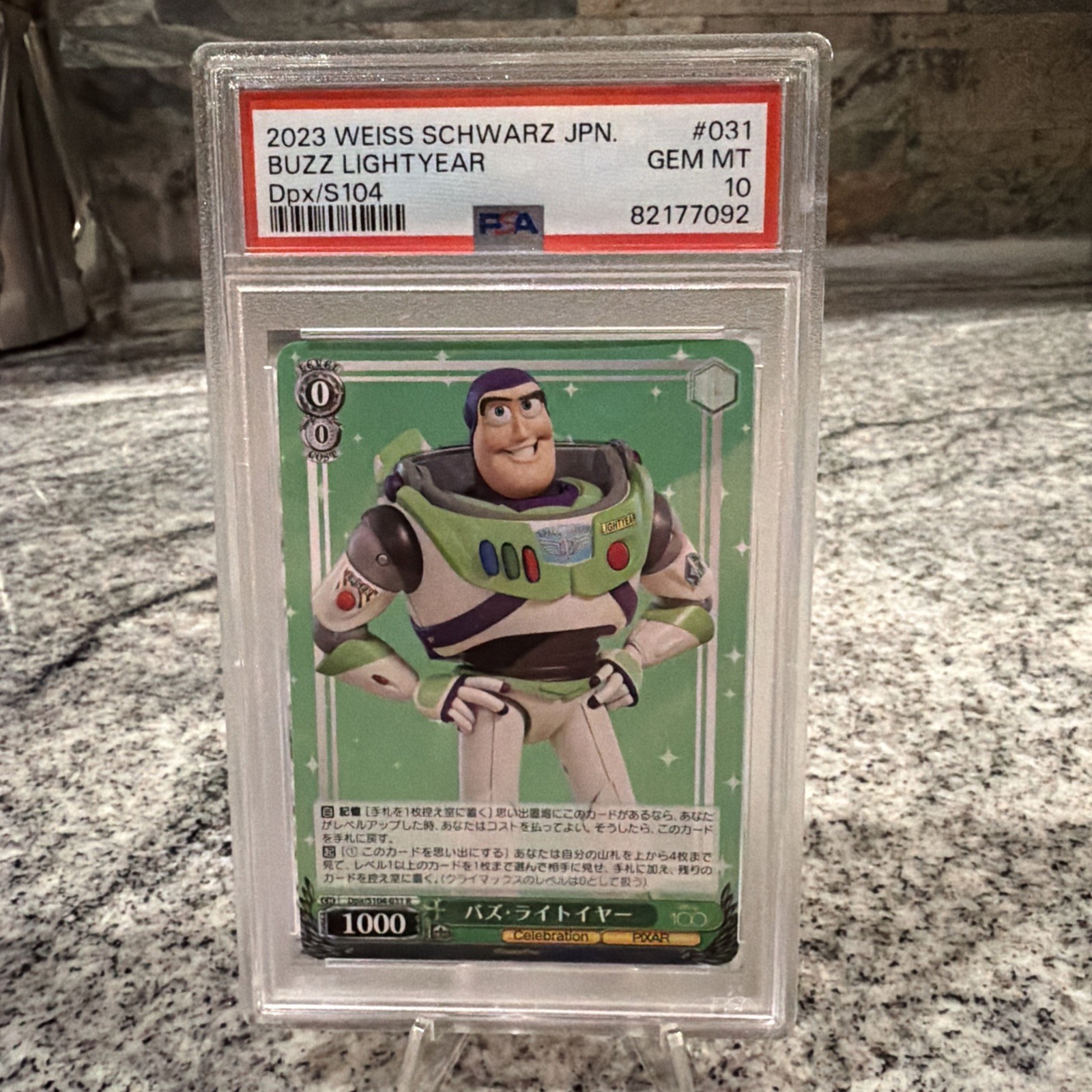 2023 BUZZ LIGHTYEAR • PSA GEM MINT 10 • WEISS SCHWARZ JPN DISNEY 100