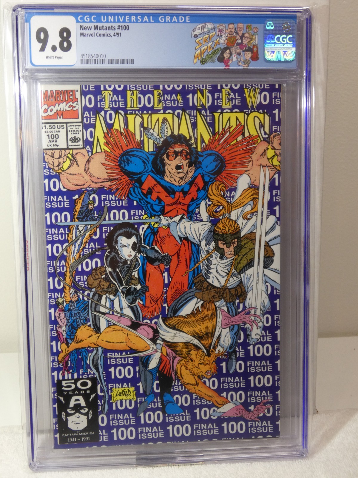 New Mutants #100 Marvel 1991 CGC 9.8 White Pages First Shatter Star Last Issue