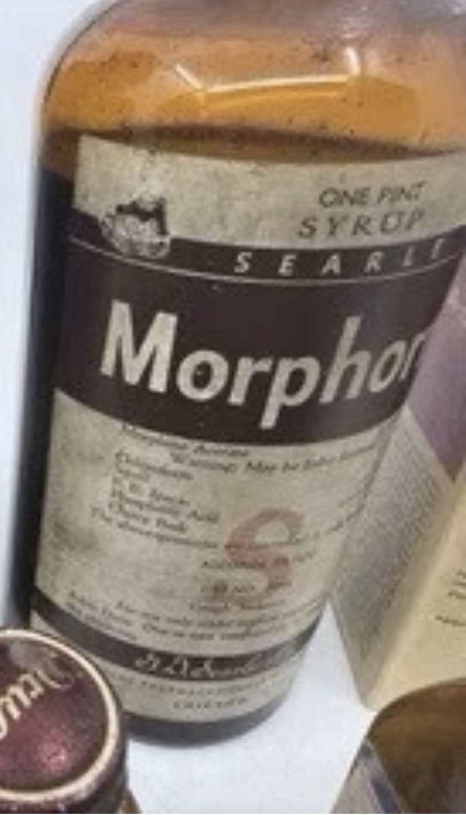 Vintage Morphorm & Teprin Hydrate Antique Bottles ***for user stdro-O only***