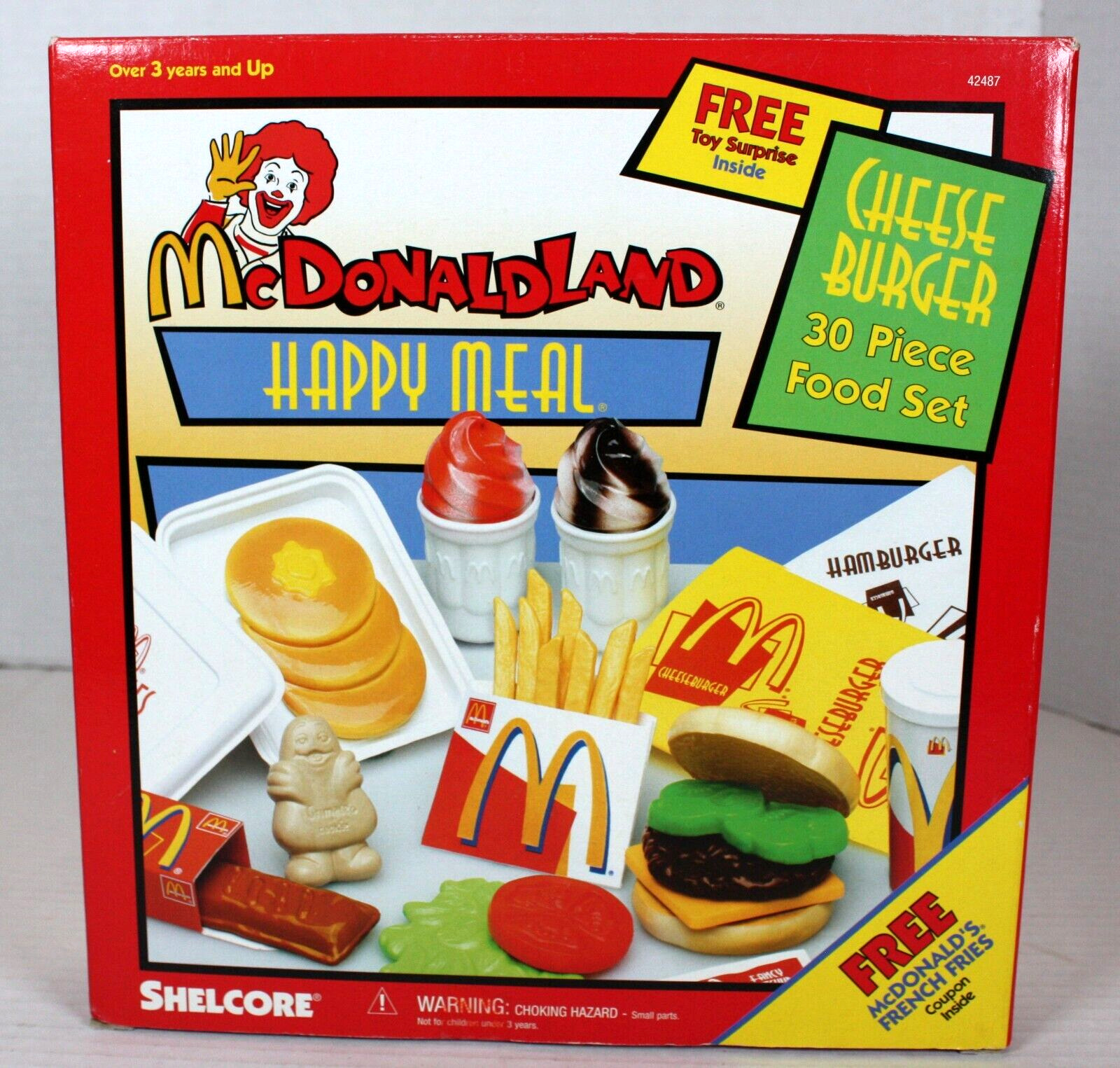 McDonalds Happy Meal Food Set Cheeseburger McDonaldland 30 Pc New 1999 Shelcore