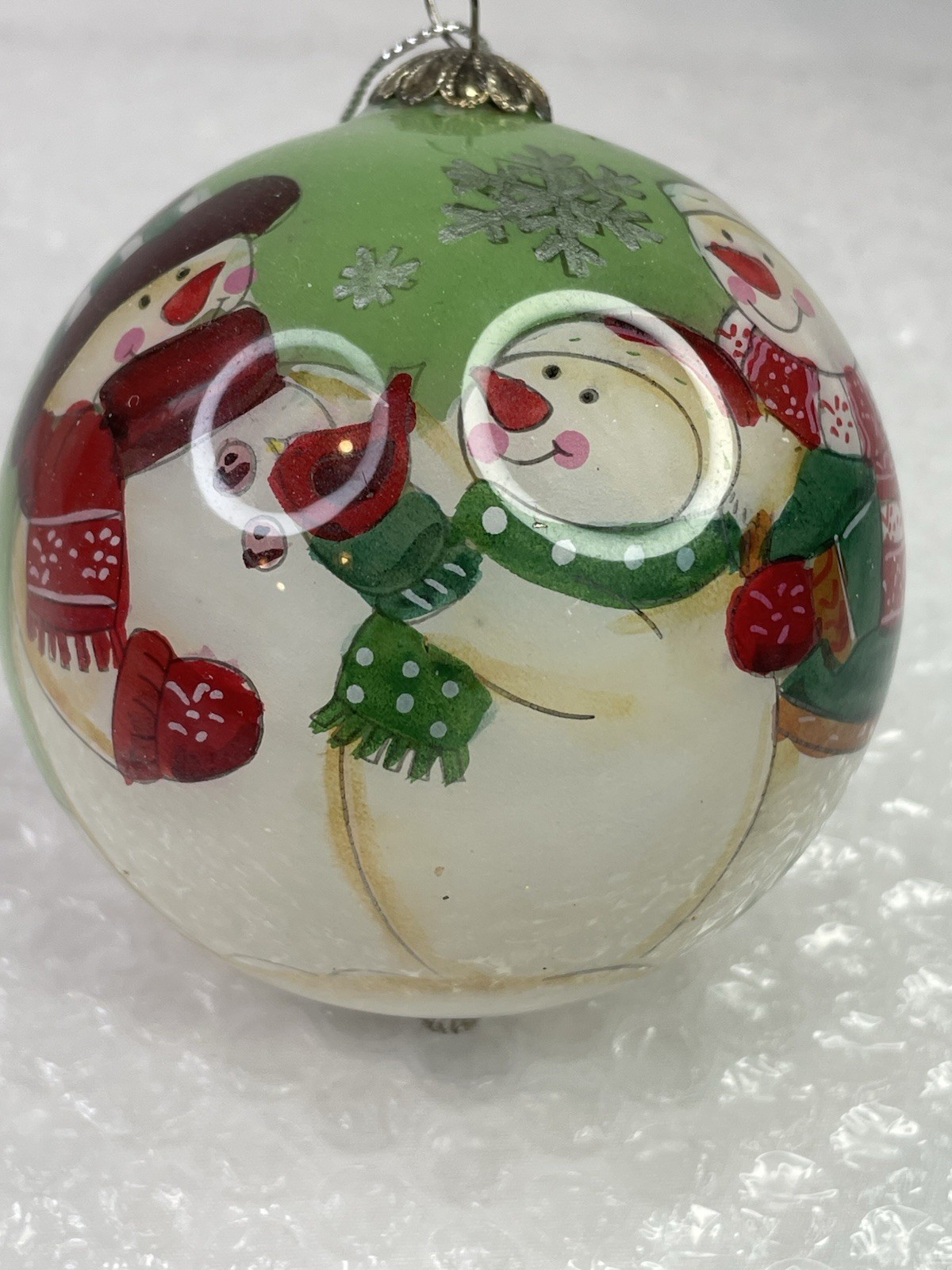 2012 Li Bien Pier One Snowman Family Christmas Ornament