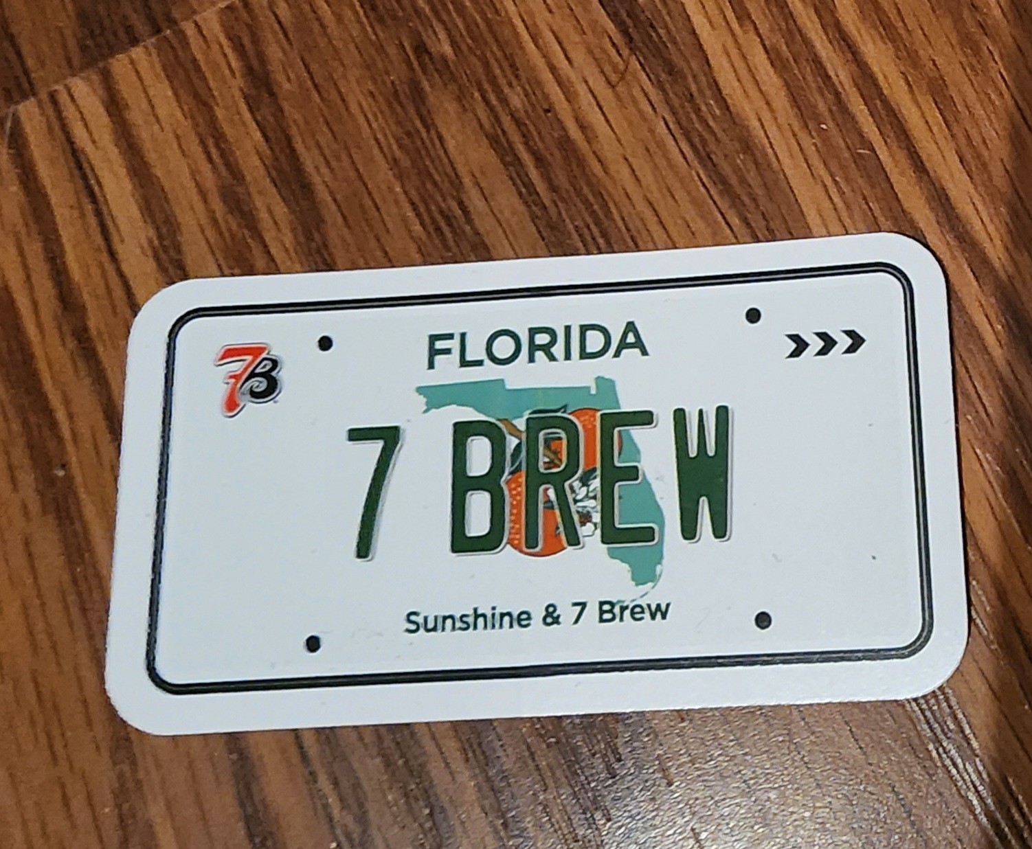 7 Brew license plate Sticker Sunshine & 7 Brew