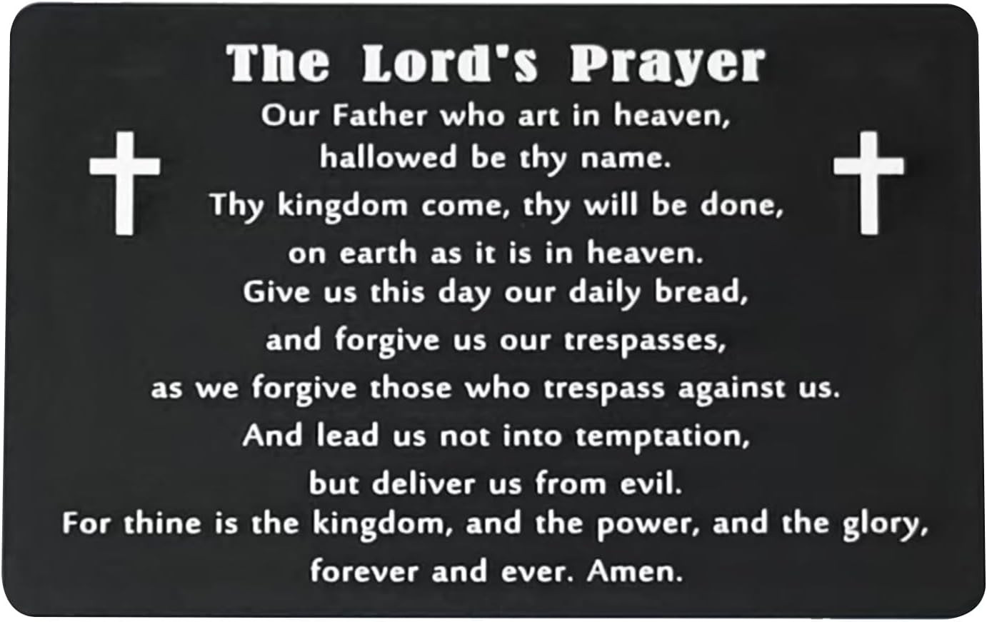 The Lord'S Prayer Card for Christians - Engraved Metal Bible Verse Card | The Lord'S Prayer Card for Christians - Engraved Metal Bible Verse Card |