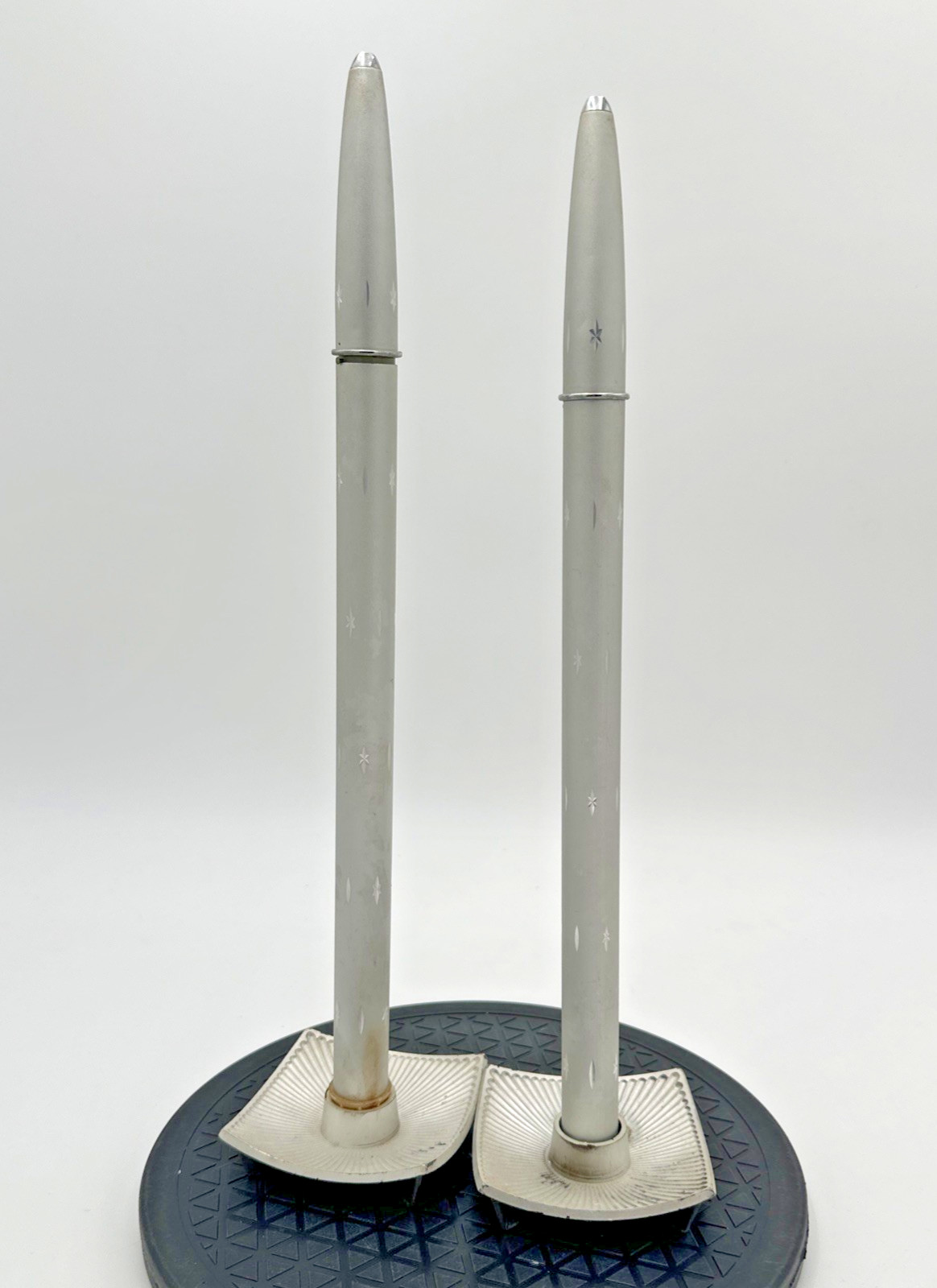 Vintage Ronson Starburst 12 Varaflame Butane Candles Set Silver Tapered UNTESTED Vintage Ronson Starburst 12 Varaflame Butane Candles Set Silver Tapered UNTESTED