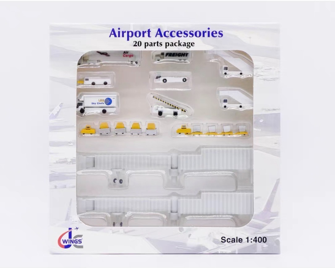 JC Wings GSE set Scale 1:400 Airport Accessories 20 Parts Package JCGSESETA-01