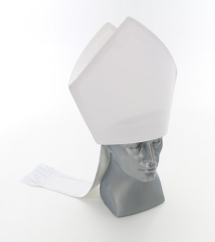 White Bishop\'s Miter Mitre Vestment Blanche Mitra Blanca Weiss Mitra Bianca M0B