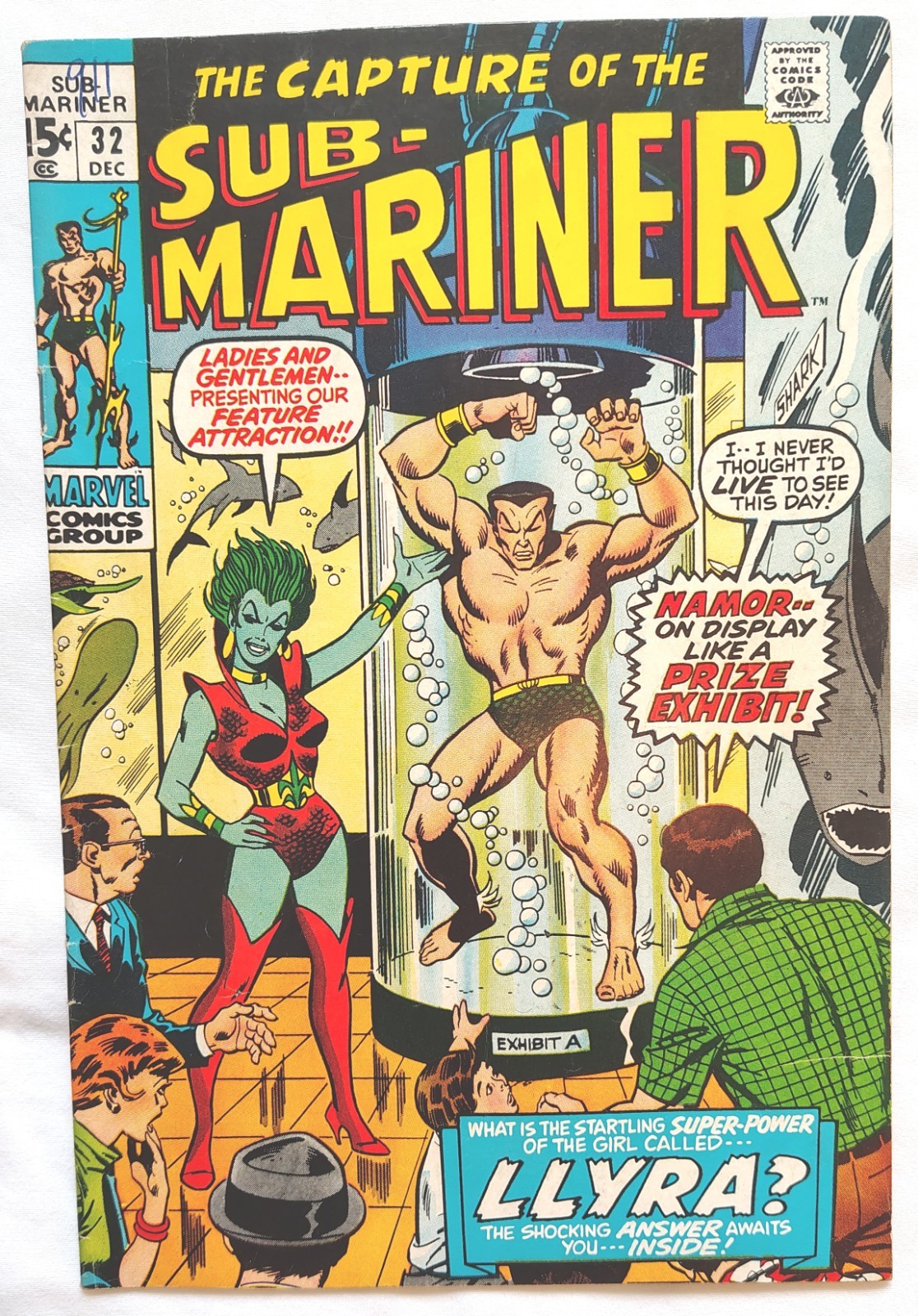 Sub-Mariner #32 1970 Vintage Marvel Comic 1st Appearance Llyra Bronze Age