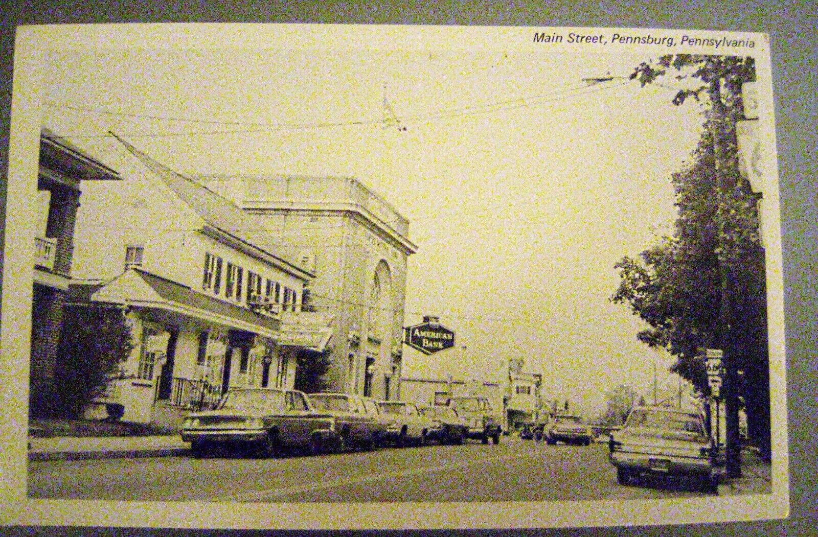 Main Street, PENNSBURG PA East Grenville Perkiomen PA Shops Postcard Rare