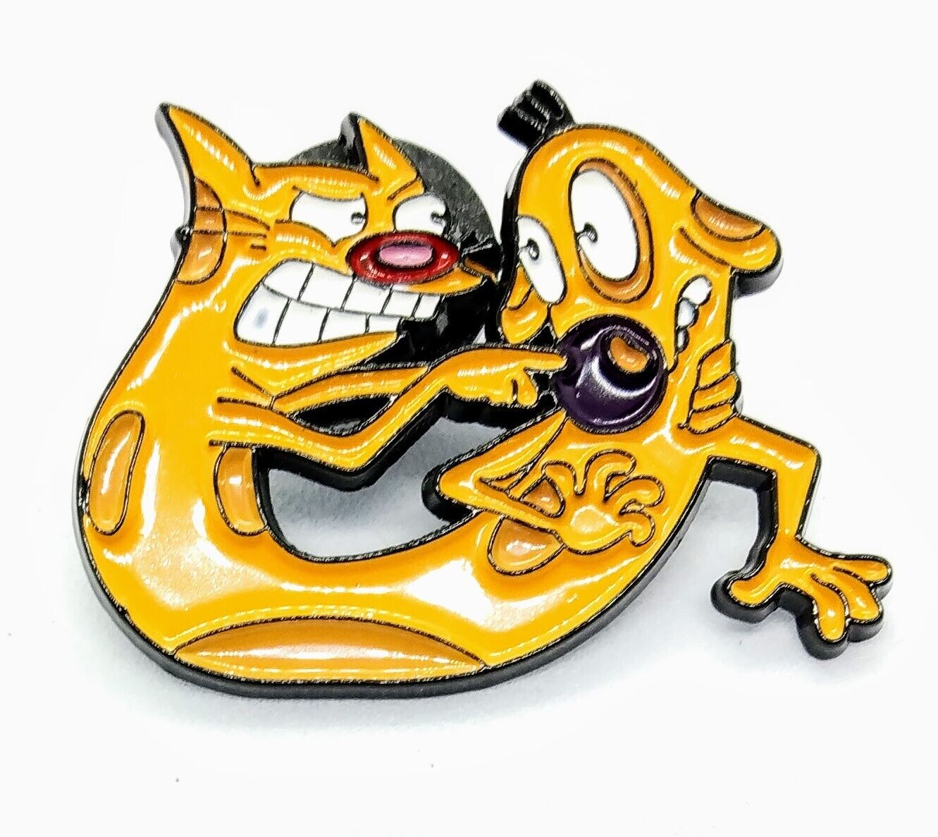 CATDOG PIN Retro Cartoon Toon 90s 1990s Nickelodeon Gift Enamel Lapel Brooch