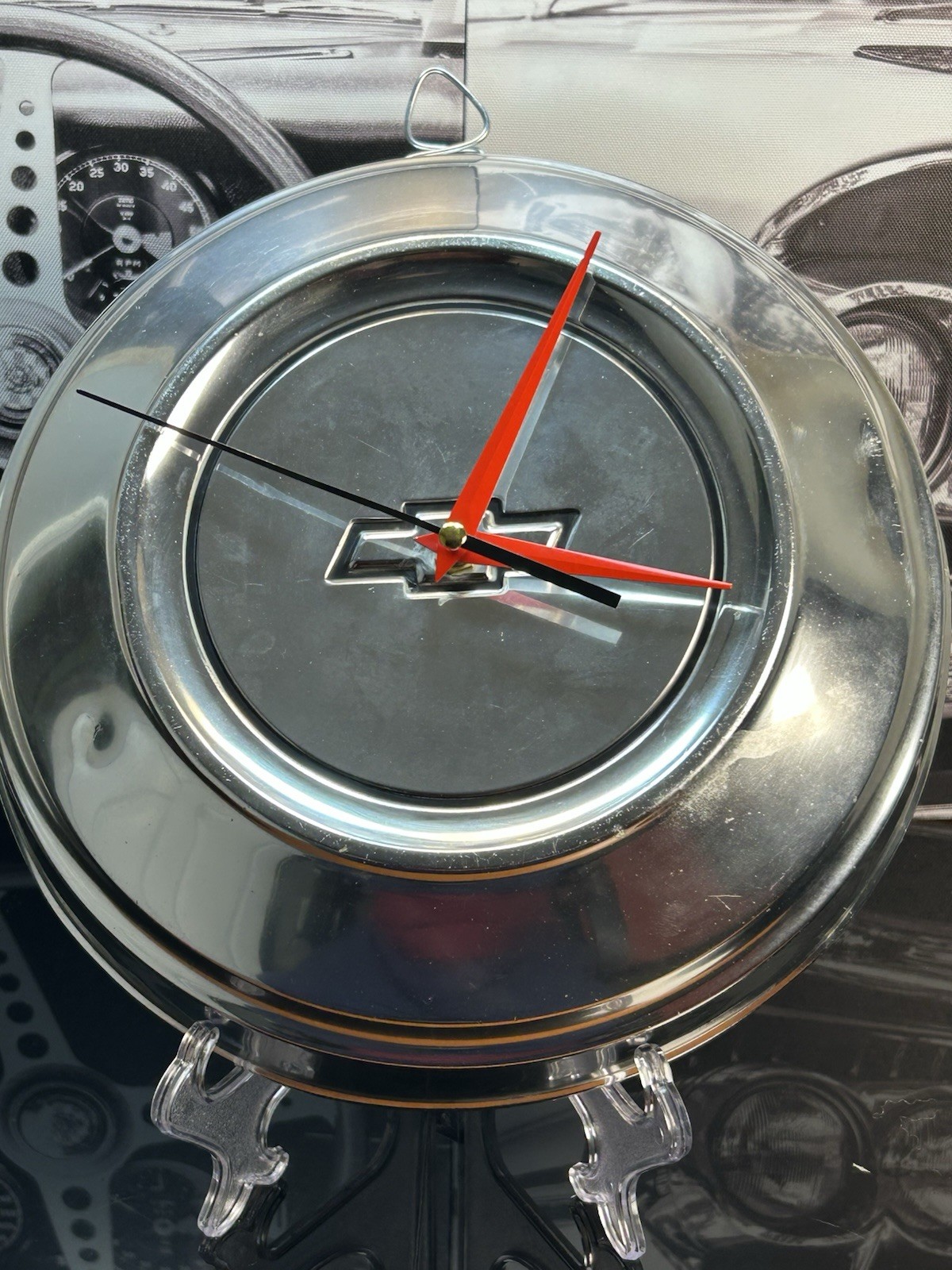 Vintage 1968-1974 Chevy Van Hubcap Clock 10