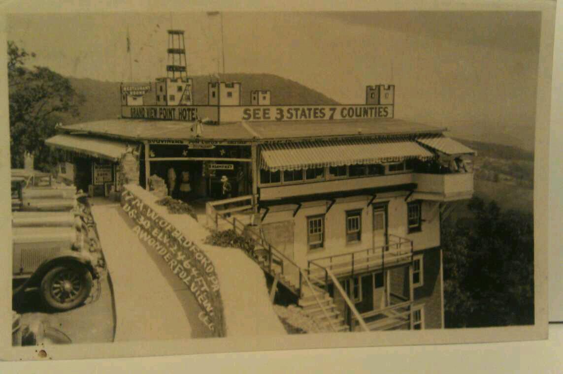 1928 Grand View Point Rare Pre-Ship Hotel Lincoln Highway Rt. 30 NEW POSTCARD 1928 Grand View Point Rare Pre-Ship Hotel Lincoln Highway Rt. 30 NEW POSTCARD