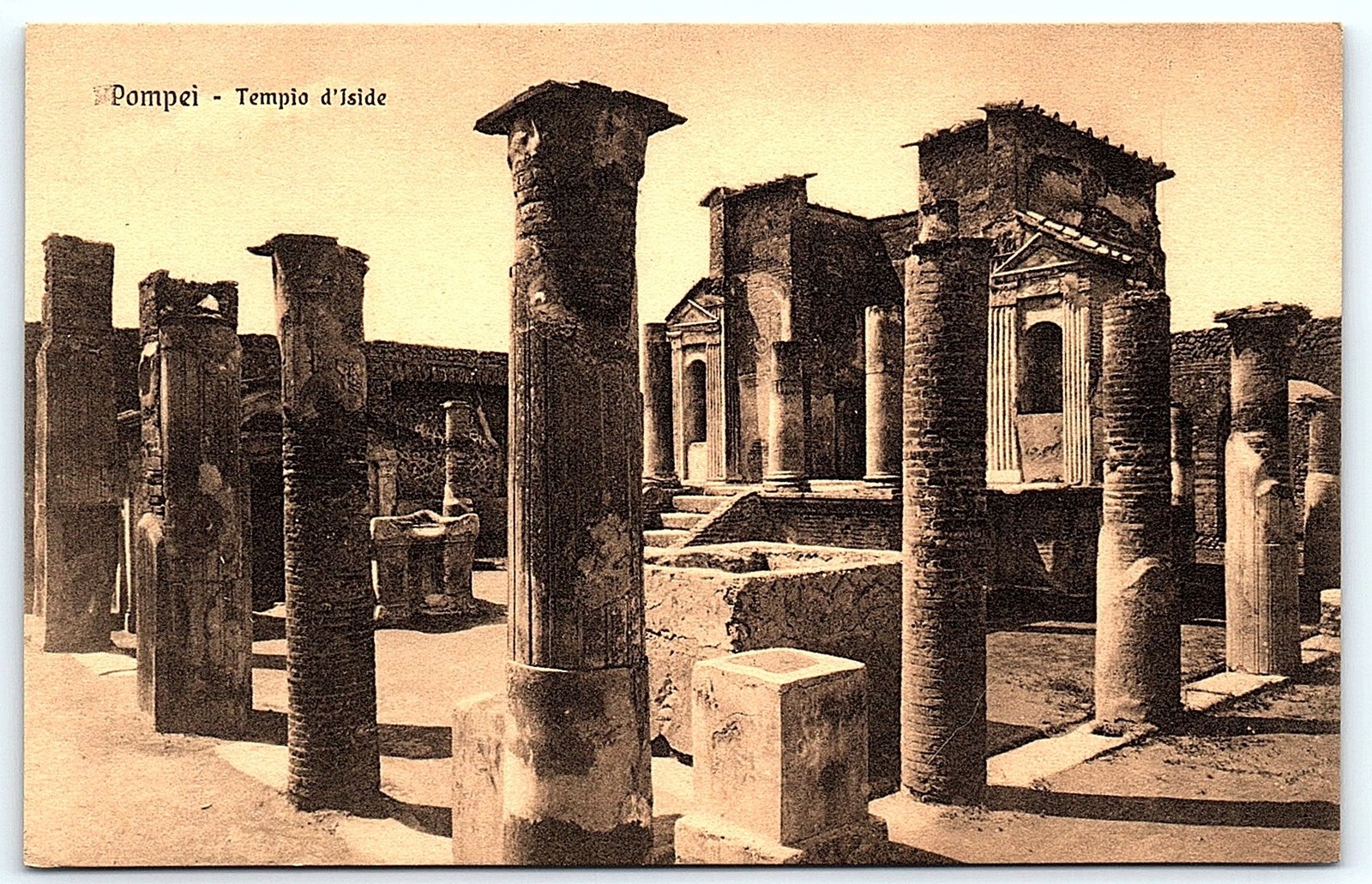 Pompeii Temple of Isis postcard